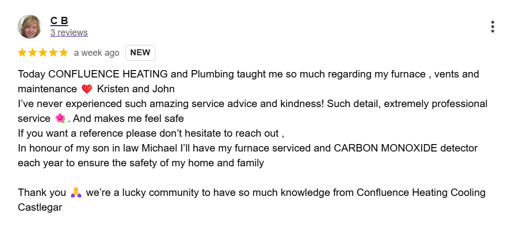 Confluence HVAC Review 5 stars